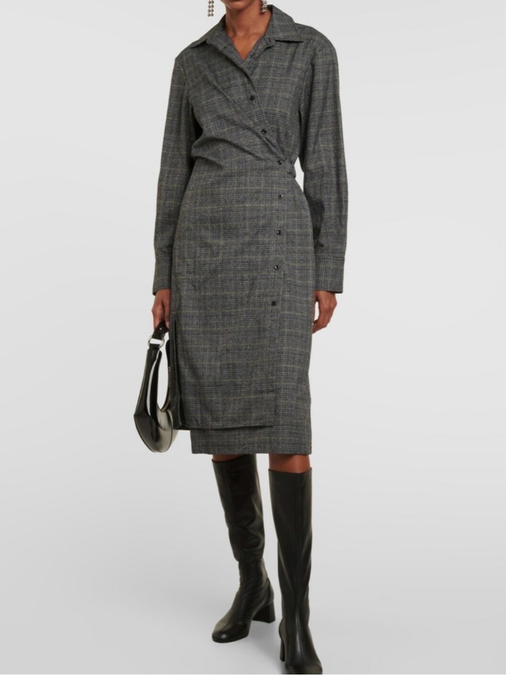 Proenza Schouler White Label checked midi dress size 2 - Picture 3 of 9